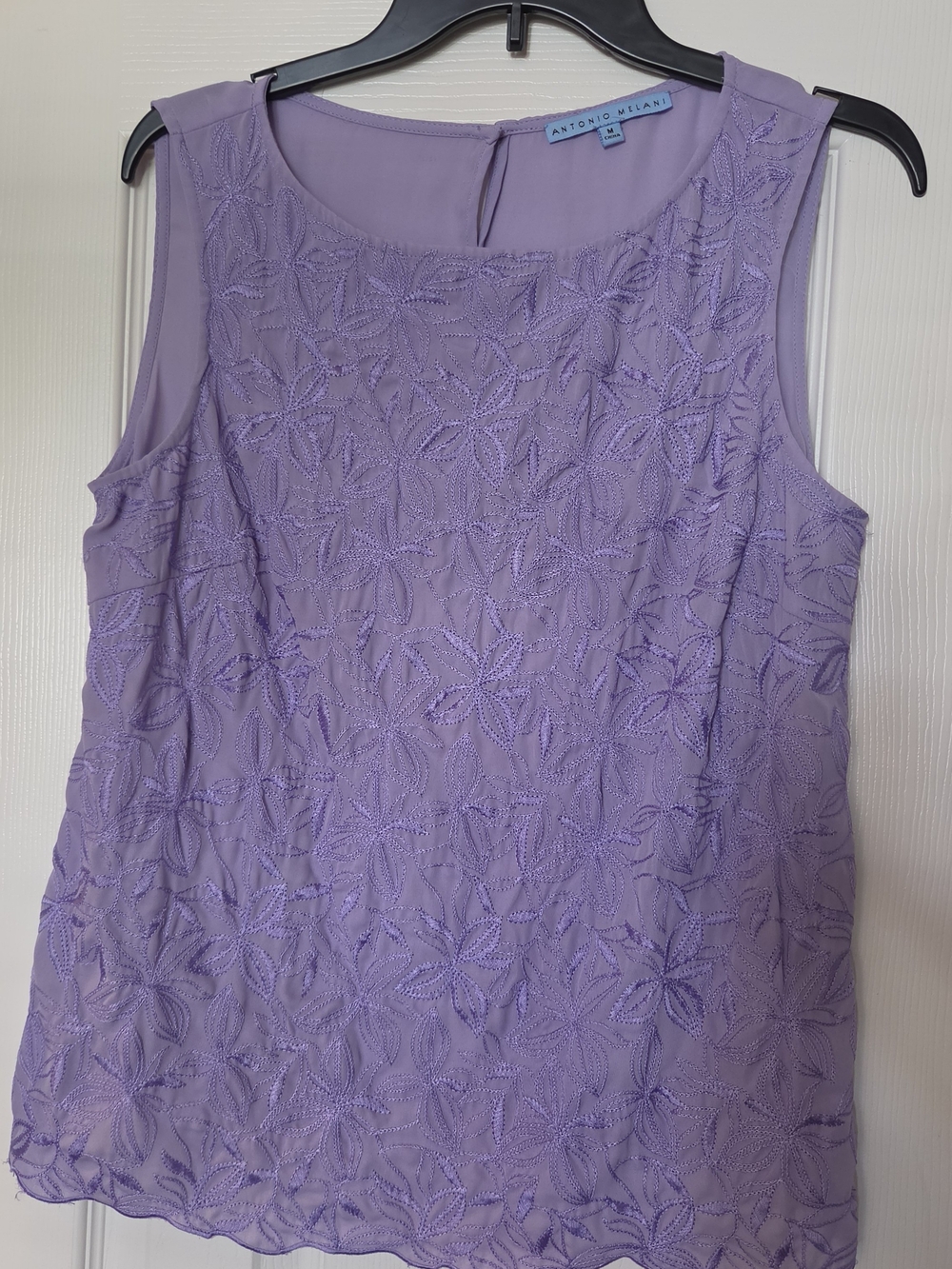 Antonio Melani Lace Tank Top in Purple Size Medium